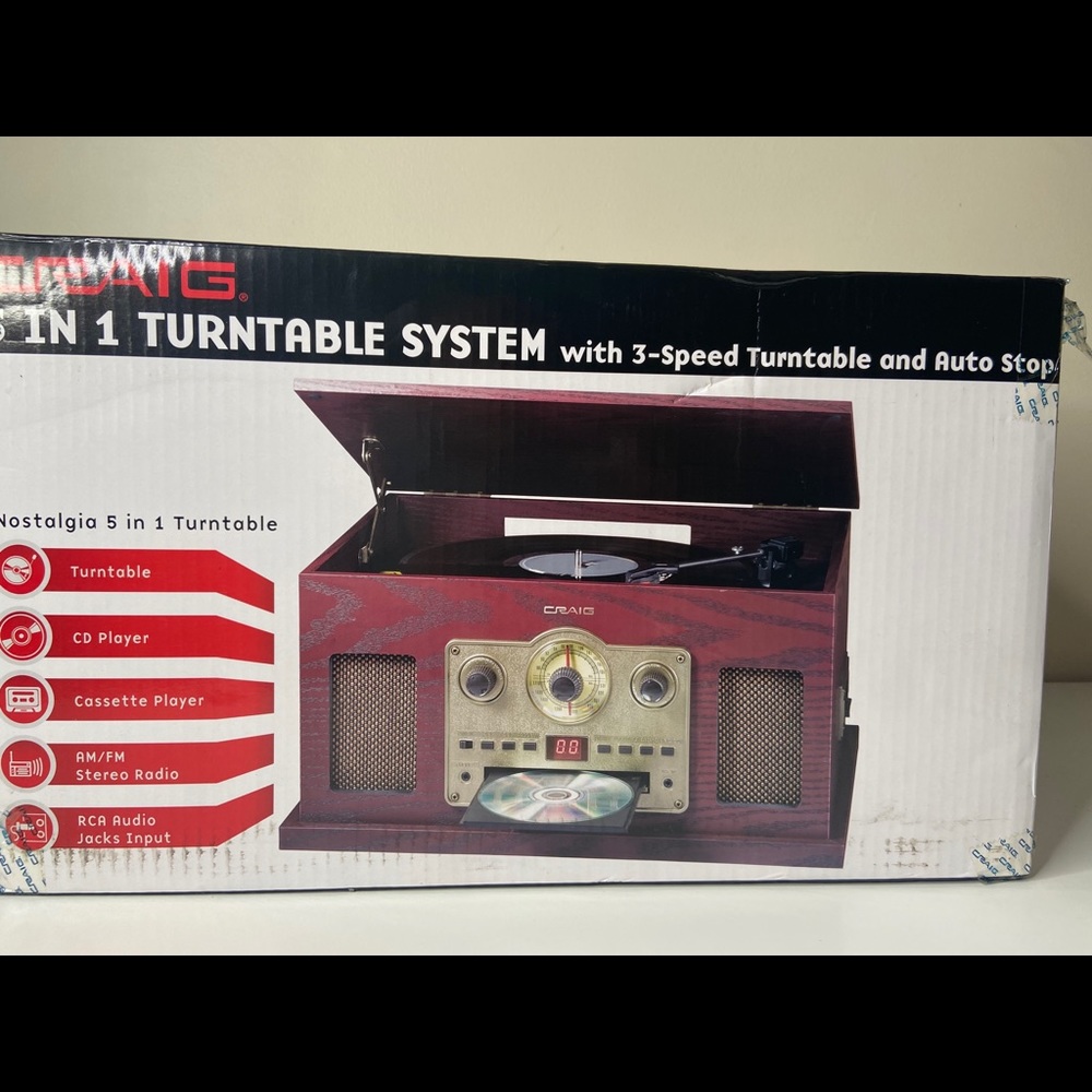 Craig 5 in 1 Turntable system